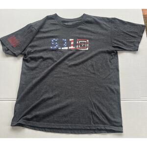 5.11 Tactical USA Flag Graphic T-shirt Short Sleeve Grey Men L